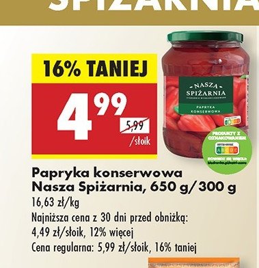 Papryka konserwowa Nasza spiżarnia promocja