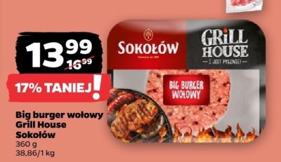 Big burger wołowy Grill House 360 g promocja w Netto