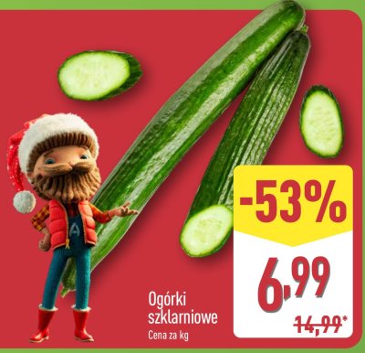 Ogórki szklarniowe promocja w Aldi