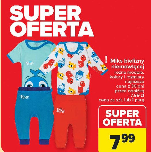 Miks bielizny niemowlęcej promocja w Carrefour Market