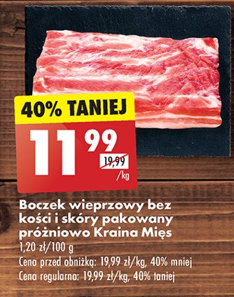 Boczek wieprzowy bez kości i skóry Kraina mięsa promocja