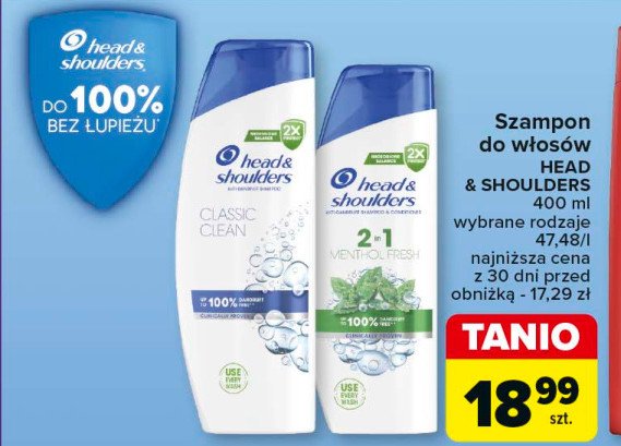 Szampon menthol fresh 2in1 Head&shoulders promocja