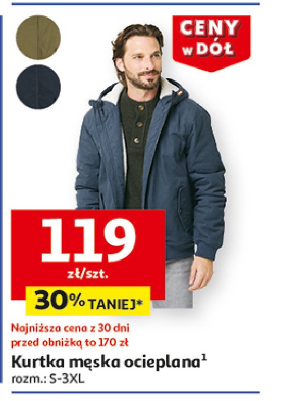 Kurtka męska ocieplana Auchan inextenso promocja