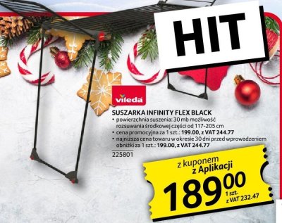 Suszarka Vileda infinity flex black promocja w Selgros