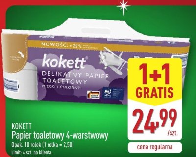 Papier toaletowy 4-warstwowy KOKETT promocja w Aldi