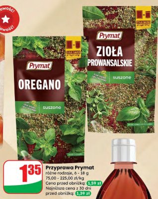 Przyprawa Prymat oregano i zioła prowansalskie różne rodzaje, 6 - 18 g promocja w Dino