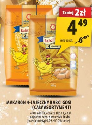 Makaron 4-jajeczny Babci Gosi (cały asortyment) promocja w Arhelan