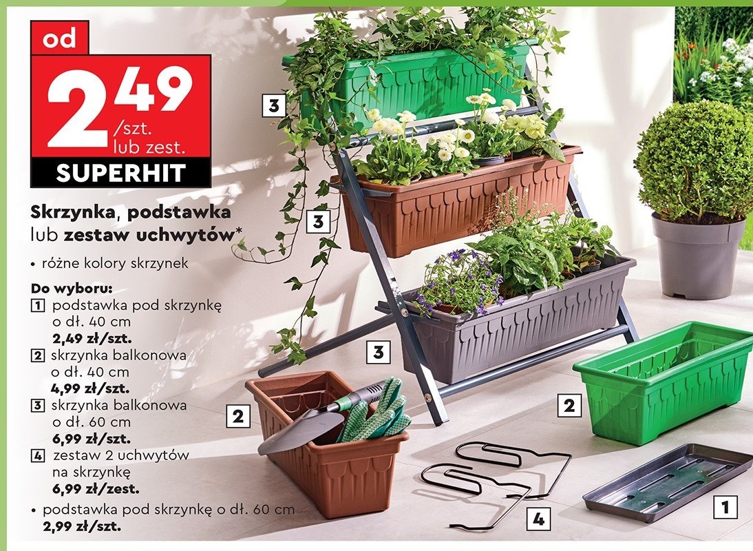 Podstawka pod skrzynkę 60 cm promocja w Biedronka