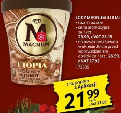 Lody Magnum 440 ml promocja w Selgros
