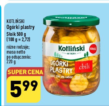 Og贸rki chili plastry promocja