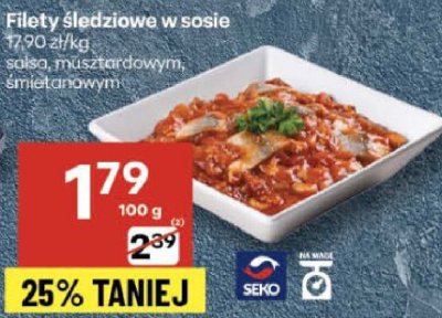 Filety 艣ledziowe promocja w Delikatesy Centrum