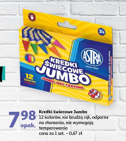 Kredki świecowe jumbo Astra promocja