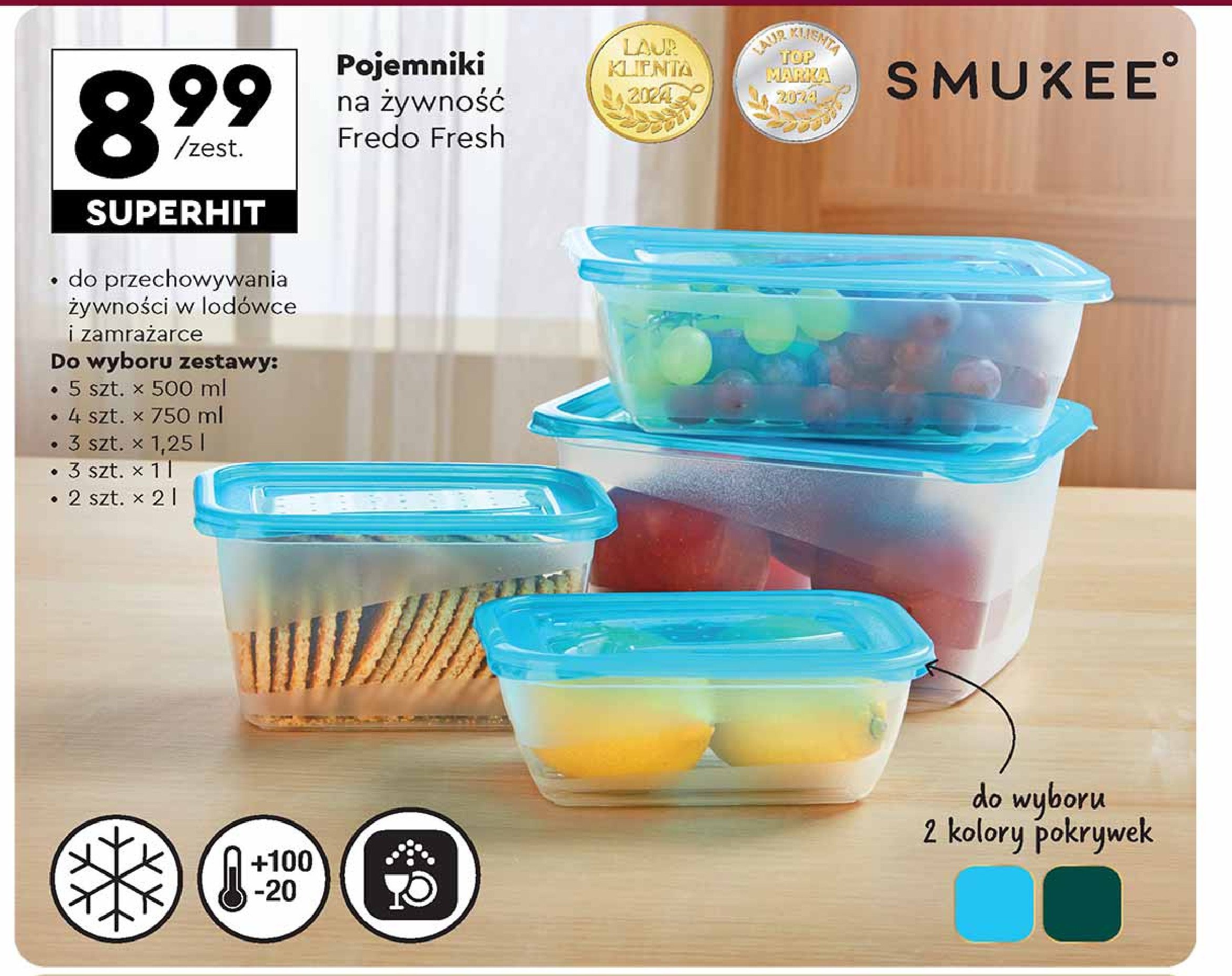 Pojemnik na żywność 1.25 l Smukee promocja