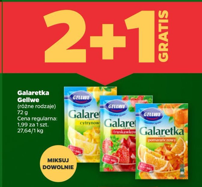 Galaretka pomarańczowa Gellwe promocja w Netto