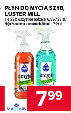 Płyn do mycia szyb luster MILL promocja