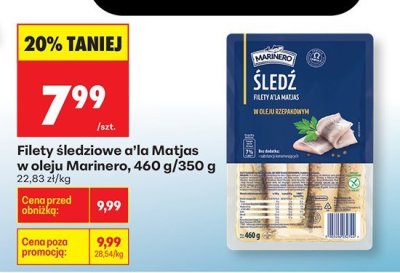 Filety śledziowe a'la Matjas w oleju  promocja w Biedronka