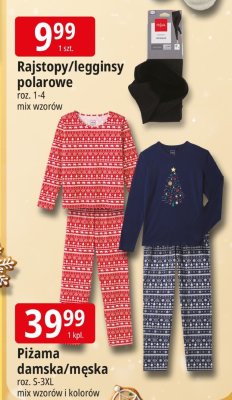 Piżama damska/męska roz. S-3XL mix wzorów i kolorów promocja w Leclerc