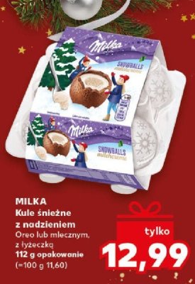 Kule śnieżne z nadzieniem mlecznym promocja w Kaufland