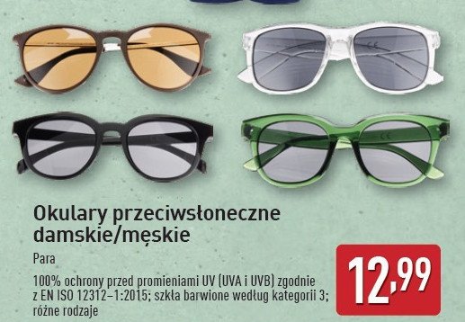 Okulary przeciwsłoneczne męskie promocja w Aldi