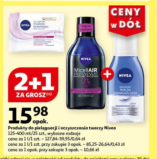 Chusteczki oczyszczająco łagodzące NIVEA VISAGE PIĘKNO I UKOJENIE promocja