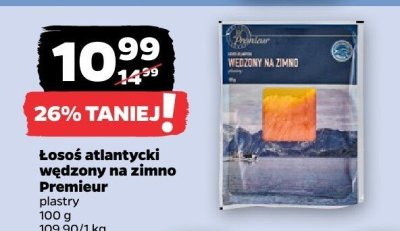 Łosoś atlantycki wędzony na zimno plastry 100 g promocja w Netto