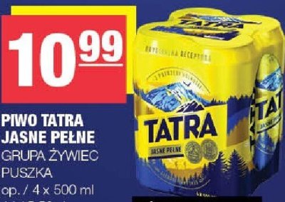 Piwo tatra jasne pełne GRUPA ŻYWIEC promocja w SPAR