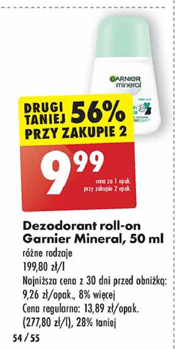 Dezodorant fresh Garnier mineral promocja