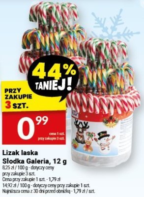 Lizak laska Słodka Galeria, 12 g promocja w Twój Market