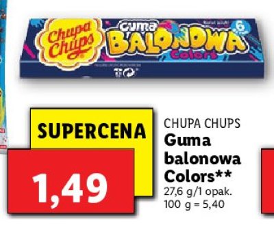 Guma balonowa colors Chupa chups promocja