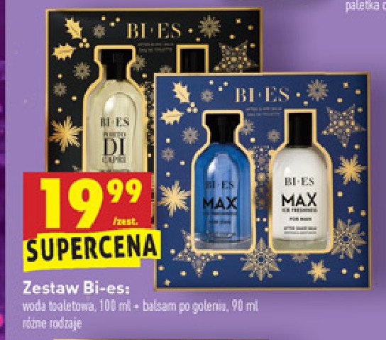 Zestaw w pudełku max ice freshness: woda toaletowa 100 ml + balsam po goleniu 90 ml Bi-es zestawy promocja