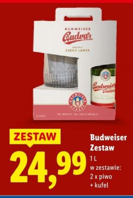 Zestaw Budweiser 2 x piwo + kufel promocja w Lidl