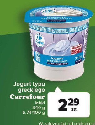 Jogurt typu greckiego light Carrefour promocja