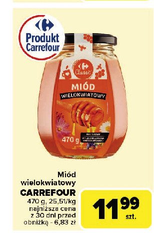 Miód wielokwiatowy nektarowy Carrefour promocja