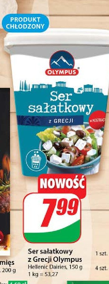 Ser sałatkowy z grecji w kostkach OLYMPUS promocja w Dino