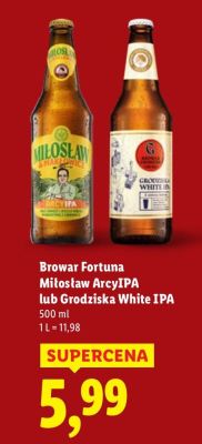 Piwo Miłosław ArcyIPA Browar Fortuna promocja w Lidl