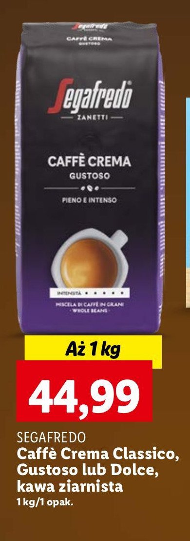 Kawa Segafredo caffe crema gustoso promocja
