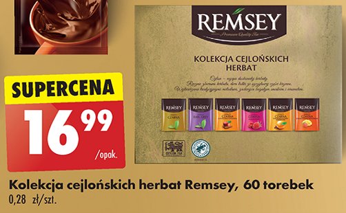 Kolekcja cejlońskich herbat Remsey promocja w Biedronka