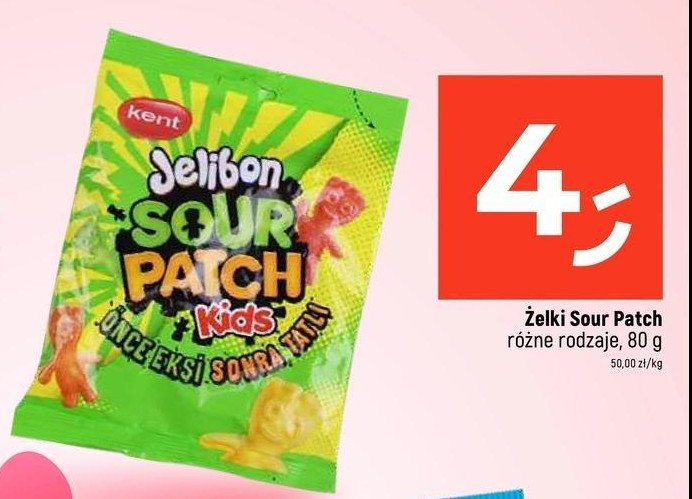 Żelki kids KENT JELIBON SOUR PATCH promocja