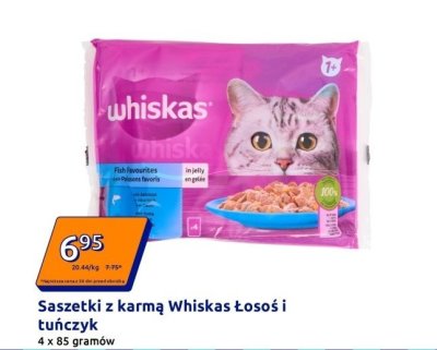 Saszetki z karmą dla kotów - łosoś i tuńczyk, 4x85 g promocja w Action