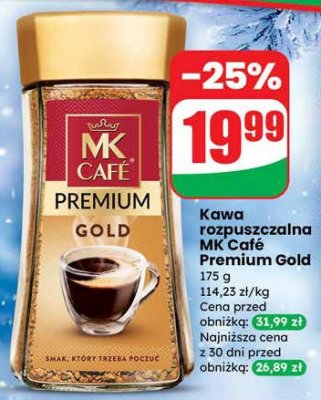 Kawa rozpuszczalna MK Café Premium Gold promocja w Dino
