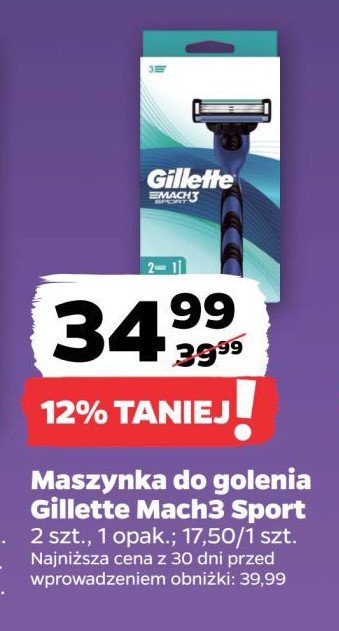 Maszynki do golenia Gillette mach3 sport promocja