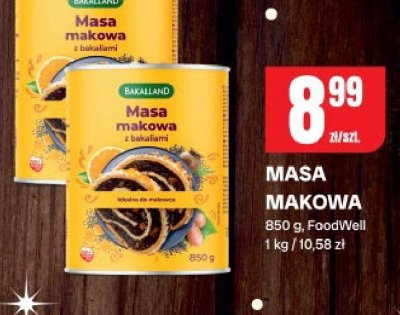 Masa makowa FoodWell promocja w Chorten