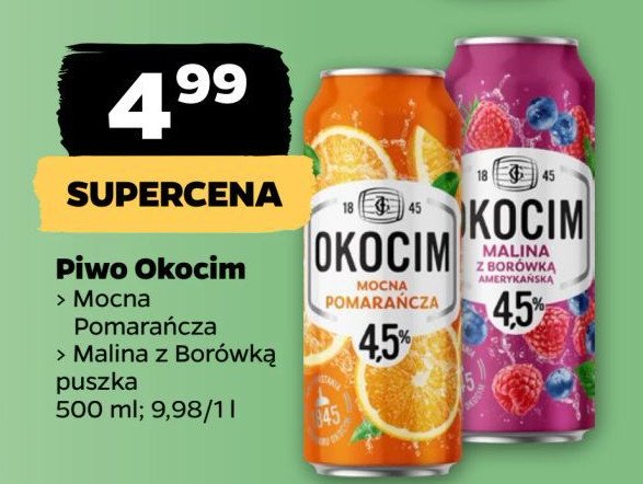 Piwo Okocim radler malina i borówka promocja