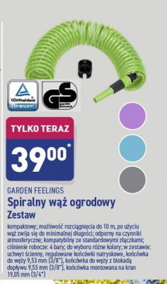 Wąż ogrodowy spiralny 10 m Garden feelings promocja