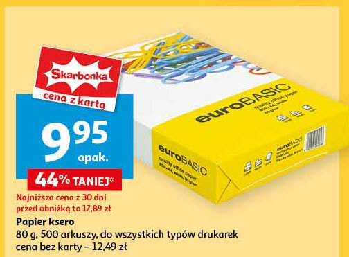 Papier a4 EURO BASIC promocja