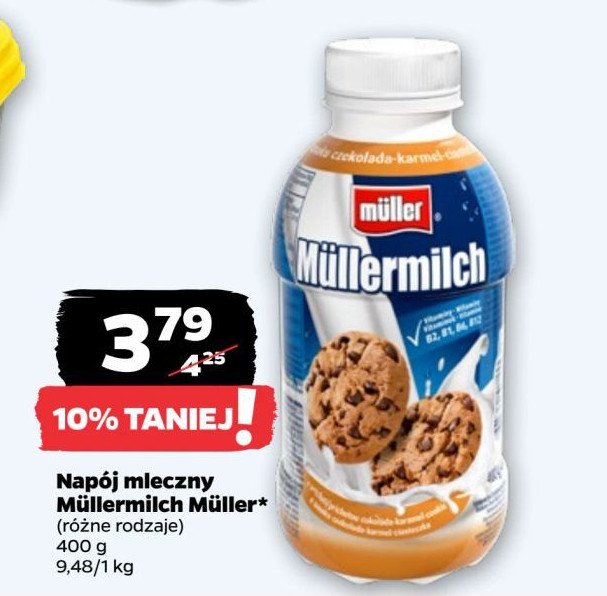 Napój mleczny ciasteczka-czekolada-karmel Mullermilch promocja