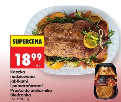 Kaczka nadziewana jabłkami z jabłkami i pomarańczami Prosta do piekarnika  promocja w Biedronka