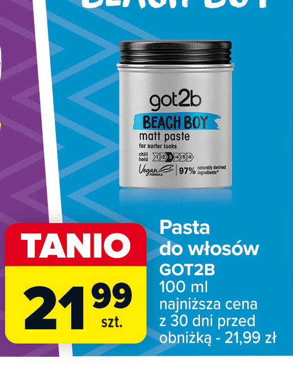 Pasta do stylizacji Got2b beach boy promocja w Carrefour