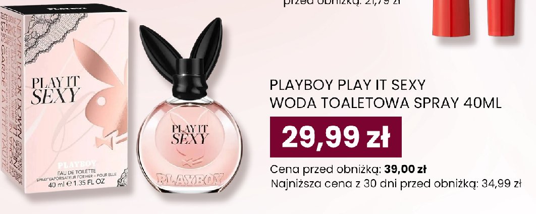 Woda toaletowa PLAYBOY PLAY IT SEXY promocja