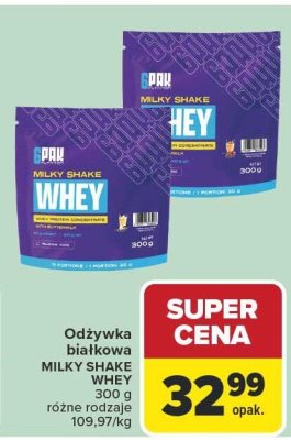 Odżywka białkowa MILKY SHAKE WHEY APAQ promocja w Carrefour